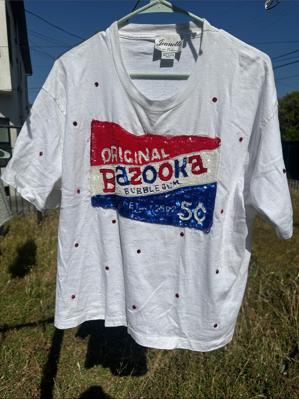 Sparkly Vintage 90s Jeanette Kastenberg Incredible Edible Original Bazooka' Tee